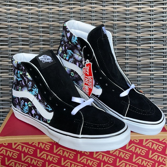 Vans Sk8-Hi Paradise Floral Black/True White MENS - Picture 5 of 16